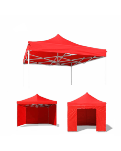 Budget 3mx3m (10ft x10ft) - Colour Red - Walls Frame + Roof