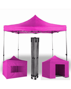 Explorer Pop Up Gazebo 3mx3m (10ft x10ft) - Colour Pink - Walls No Side Walls Required 