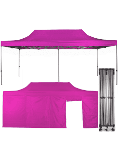 Explorer Pop Up Gazebo 3mx6m (10ft x20ft) - Colour Pink - Walls No Side Walls Required 
