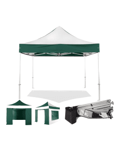 Rhino HEX 45 3m X 3m (10ft x 10ft) - Colour Green & White - Walls Fame + Roof + Walls