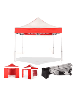 Rhino HEX 45 3m X 3m (10ft x 10ft) - Colour Red & White - Walls Fame + Roof + Walls