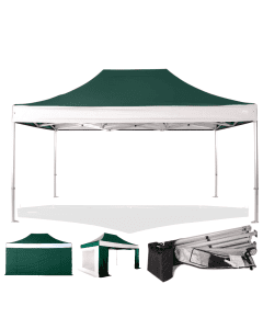 Rhino HEX 45 3mx4.5m (10ft x15ft) - Colour Green & White - Walls Frame + Roof