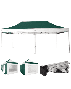 Rhino HEX 45 3mx6m (10ft x20ft) - Colour Green & White - Walls Frame + Roof