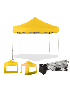Rhino HEX 45 Pop Up Gazebo 3m x 3m (10ft x 10ft) - Colour Yellow - Walls No Side Walls Required 
