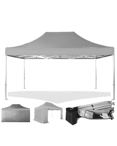 Rhino HEX 45 Pop Up Gazebo 3m x 4.5m (10ft x 15ft) - Colour Grey - Walls No Side Walls Required 